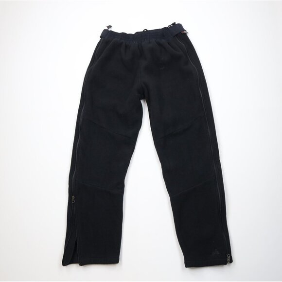 Vintage 90s Streetwear Mens Large Heavyweight Polartec Fleece Sweatpants Black - Picture 1 of 14